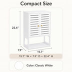 4-Tier Wall Bathroom Storage Cabinet, 15.7" Wx22.4 H - Image 3