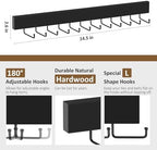 ZEDODIER 2 Pack Tie Rack & Belt Hanger Wall Mounted, Wooden Tie Organizer - Image 4