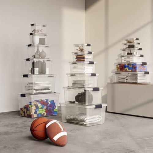 Superio Storage Bins with Lids, Clear Plastic Containers for Organizing, Stackable Totes, BPA Free, Odor Free, Organizer Boxes for Home, and Dorm (3 Pack, 22.75 Qt) - Image 7