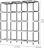 LOKEME Wardrobe Closet,Steel Pipe Diameter 19mm,Portable Closet for Bedroom - Image 3