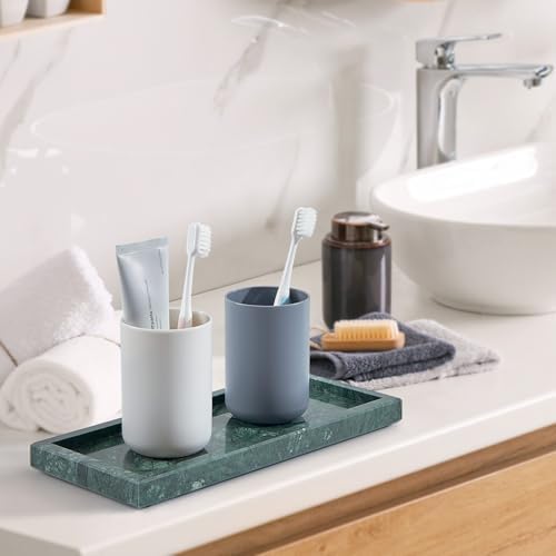 Natural Marble Vanity Tray, Stone Organizer for Bathroom & Kitchen - Image 5