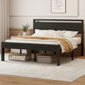 Sweetcrispy 14 Inch King Size Metal Bed Frame with Wood Headboard, Black by Sweetcrispy
