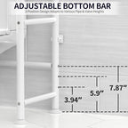 3-Tier Over Toilet Storage, Anti-Tip, 64" H, White - Image 4