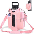 icolor Magnetic Gym Bag Water Bottle Carrier Holder with Phone Pockets & Shoulder Strap,Gym Magnetic Bag 5 Built-in Magnets Gym Accessories Organizer Sling Bottle Bag Pouch Sleeve by icolor