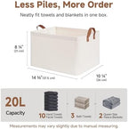 StorageWorks Fabric Storage Bins, Linen Closet Organizers, Natural, 2-Pack - Image 6