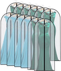 Garment Bags Covers (24''X60'' Set of 12) Long Dress Bags for Hanging Clothes (Pack of 6) with Study Full Zipper Coat Covers for Closet Clothes Storage and Travel by UOUEHRA