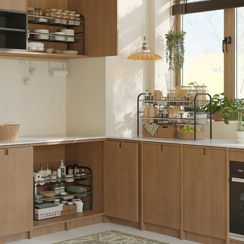 Under Sink Organizers and Storage,Expandable under cabinet organizer Shelf - Image 2