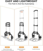Folding Hand Truck, Dolly Cart with Wheels Foldable, Luggage Cart - Image 4