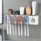 iHave Toothbrush Holders for Bathrooms Wall Mounted with Dispenser & 4 Cups by ihave