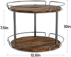 LAMU 2-Tier Lazy Susan Turntable Organizer, Spinning Spice Rack for Cabinet - Image 2
