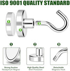 MIKEDE Magnetic Hooks 170lbs Strong Magnets Hook 18 Pack - Image 4