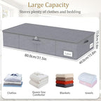 Yawinhe 48L Foldable Underbed Storage Bags, 2 Pack Closet Organizer,Grey - Image 5