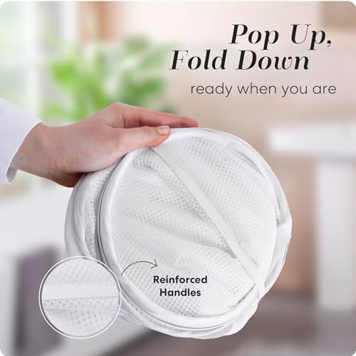 Handy Laundry Pop Up Laundry Hamper 71L Sturdy Collapsible Mesh (White) - Image 3