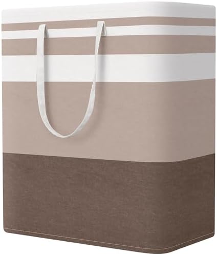 StorageRight Laundry Basket Hamper, 100L Collapsible Clothes Storage, Khaki by StorageRight