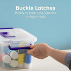 IRIS USA Storage Bins with Lids |Made in USA| 5 Qt - (6-Pack) - Clear - Image 2