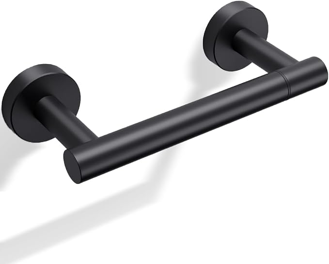 Day Moon™ Matte Black Toilet Paper Holder Wall Mount - Pivoting Modern Roll Holder for Bathroom by DayMoonDesigns