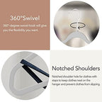 50 Pack Slim Plastic Clothes Hangers Grey | 17.7 in adult size, 0.2 in profile, non-velvet ABS, anti-slip grooves, Closets/dorms/laundry - Image 4