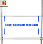 Deco Brothers Adjustable Hanging Closet Rod, Chrome - Image 4