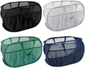 4 Pack Pop Up Laundry Hamper with Convenient Bags, Upgrade Collapsible Laundry Baskets, Foldable Laundry Basket Mesh Light Weight, Easy to Carry Clothes Hampers for Laundry, Dorm, Toys, Travel by BATTOO