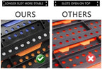 MULSAME Wall Mounted Storage Bins Parts Rack 4 Colors Bin Organizer Garage Plastic Shop Tool, Garage Organizers and Storage (Style-Serene) 25.2"*16.2" - Image 4