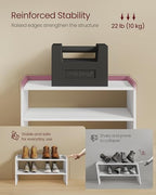 VASAGLE 2-Tier Shoe Rack for Closet, Stackable Shoe Organizer Shelf - Image 4