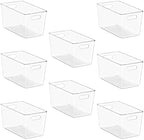 Sorbus Clear Storage Bins with Lids for Kitchen (Extra Large, 8 Pack) - Image 7