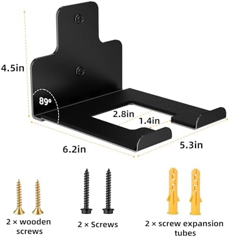 Wall-Mounted Weed Wacker Hanger, Garage Tool Organizer, 1 Pack black - Image 3