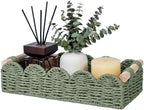 CubesLand Toilet Paper Storage Basket Organizer, Small Wicker Decor Basket by CubesLand