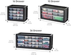 IRIS USA 16-Drawer Small Drawer Organizer, Garage Desk Storage, Black - Image 4