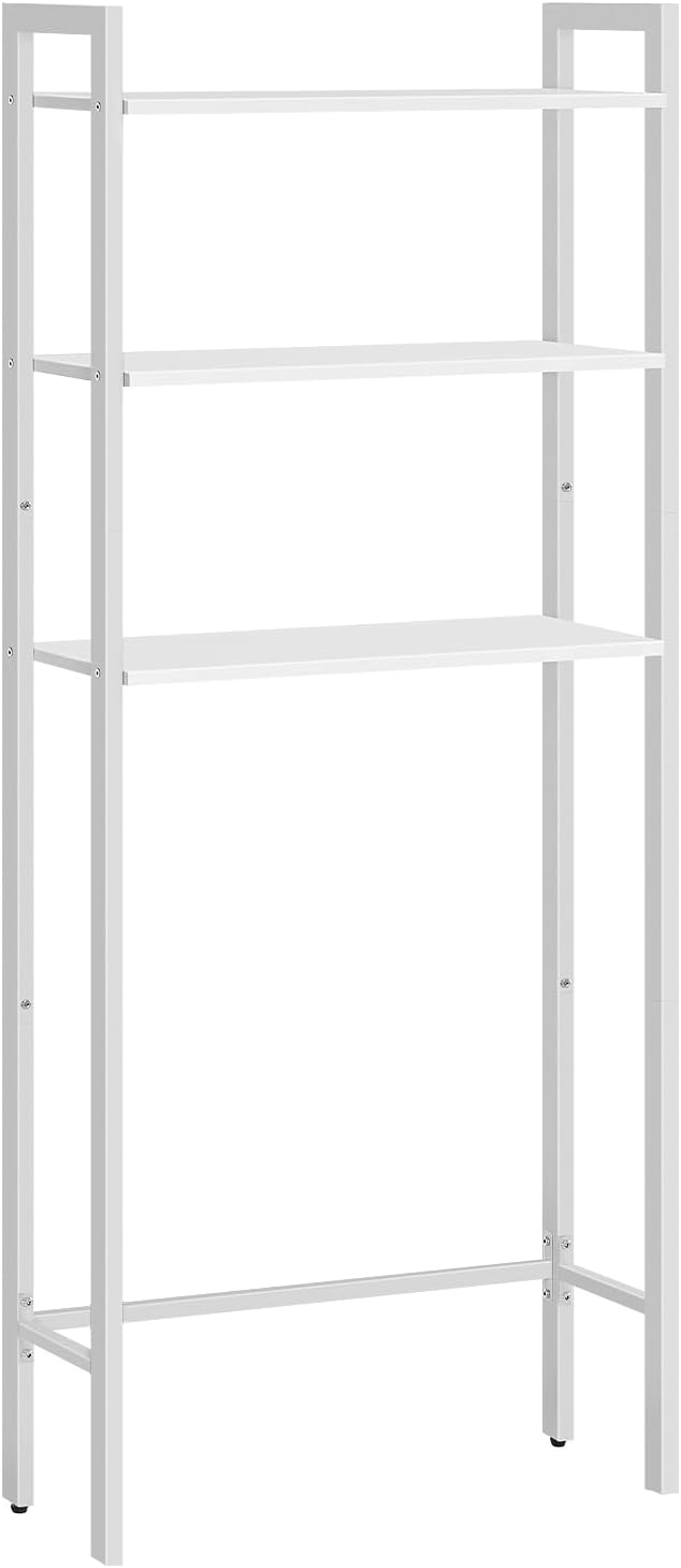 HOOBRO Over The Toilet Storage, 3-Tier Bathroom Organizer Shelf Over Toilet, Freestanding Bathroom Storage Shelves, Space Saver, Easy to Assemble for Room, White WT41TS01 - Image 9