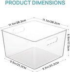 Vtopmart 8 Pack Extra Large Clear Storage Bins, 11x11 Cube Organizer - Image 2