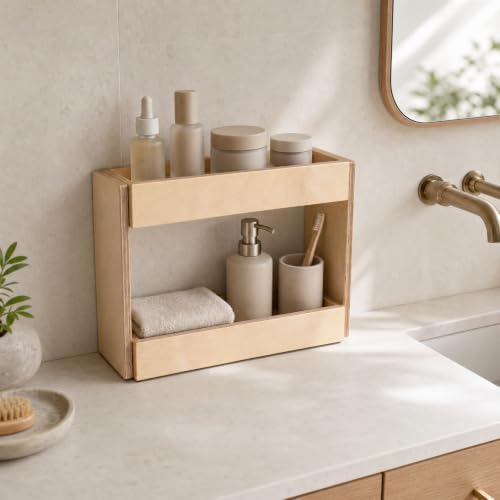 2-Tier Bathroom Kitchen Coffee Station Counter Shelf Organizer - Image 4