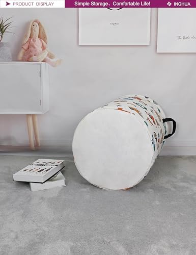 Laundry Hamper Large Canvas Fabric Storage Basket Vehicles - Image 6