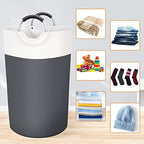 BlissTotes Laundry Basket, Laundry Hamper, Collapsible Laundry Baskets, Dirty Clothes Hamper, Waterproof Laundry Basket with Foam Protected Aluminum Handles for College Dorm, Family 90L (Gray) - Image 4