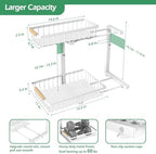 ADRIMER Under Sink Organizer 2 Packs, Pull Out Kitchen Sink Organizer, 2 Tier Slide Out Kitchen Organizers and Storage Bathroom Under Cabinet Storage Shelf, White - Image 6
