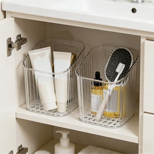 4 Pack Clear Stackable Organizer Bins, Storage Bin, Pantry & Desk Organizer - Image 5