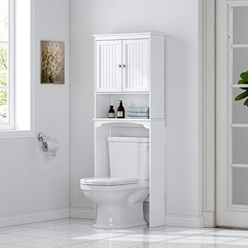 Spirich Over The Toilet Storage Cabinet with Doors, Bathroom Organizer - Image 4
