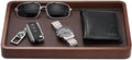 ProCase Wood Valet Tray for Men, Key Tray, Desk & Nightstand -DarkBrown by ProCase
