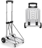 KEDSUM 270LBS Utility Luggage Cart with 4 Wheels, 100% Aluminum Hand Truck Dolly, Folding Hand Truck with Advanced Tank Wheels, Portable Dolly Cart for Luggage, Travel, Shopping, Office Use by KEDSUM