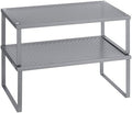 SONGMICS Set of 2 Metal Spice Racks, Stackable Expandable Shelf Risers by Unknown