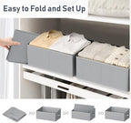 DIMJ Closet Storage Bins 8 Pack - Fabric Storage Baskets for Shelves, Large Clothes Organizers with Handles, Trapezoid Shelf Organization Storage Cubes for Purse, Toys, Books, Towel, Clothes - Image 5