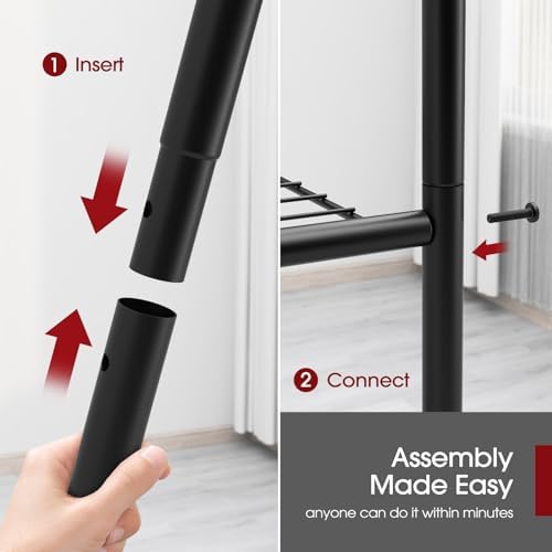 Sakugi Storage Shelves - 4 Tier Shelf Organizer, Heavy Duty Garage Shelving Unit with Leveling Feet, Stable Metal Shelves Organizer for Pantry, Kitchen and Closet, 33.0" W x 12.6" D x 57.2" H, Black - Image 4