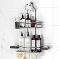 Rustproof Shower Caddy Hanging with Soap Holders for Bathroom, Grey by REINHARDT