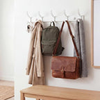 Wall Mount Coat Rack 2 Pack, White Coat Hooks Hanger with 5 Double Hooks - Image 7