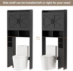 Homhedy Wooden Over The Toilet Storage Cabinet with Barn Door - Image 5