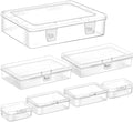 Clear Small Plastic Storage Containers with Lids, 7 Pack by Jutieuo