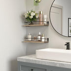 RICHER HOUSE Floating Shelves Bathroom, Small Wall Shelf Over Toilet 2 Set - Image 6