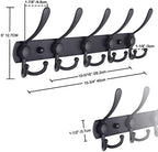 Dseap Coat Rack Wall Mounted - 5 Tri Hooks, Heavy Duty, Stainless Steel, Metal Coat Hook Rail for Coat Hat Towel Purse Robes Mudroom Bathroom Entryway, Rose Gold - Image 2