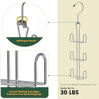 Purse Hanger Purse Organizer for Closet,Rotatable Metal Bag Organizer,Purse Holder for Handbags,Belts,Scarves,Tote,Baseball Hats,Backpacks(Silver) - Image 3