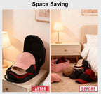 Black Hat Travel Case,Hat Case for Baseball Caps with Carry Handle and Adjustable Shoulder Strap Travel Hat Box for Travel and Home Storage - Image 4